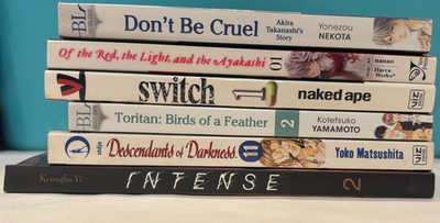 6 Various Yaoi Manga switch intense toritan don t be cruel anime graphic novels