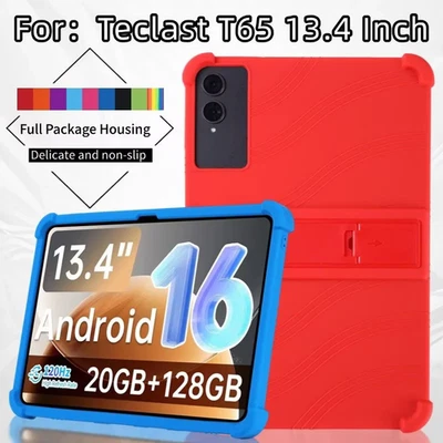 Shockproof Gel Case For Teclast T65 Tablet 13.4'' Kids Soft Silicone Stand Cover