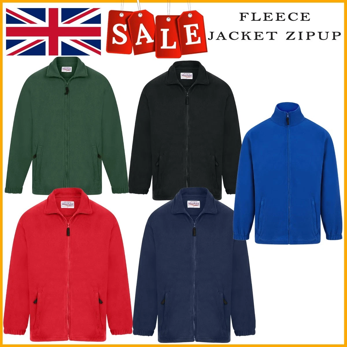 Mens Premium Thick Heavy Micro Fleece Jacket Zip Up - PLAIN ANTI PILL WARM COAT
Opens in a new windo
