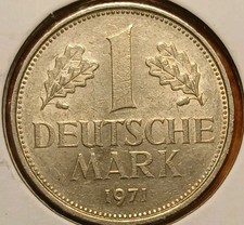 1971-F Germany 1 Mark AU+ 