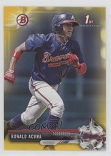 2017 Bowman Prospects Retail Yellow Ronald Acuna Jr Ronald Acuna #BP127 3lc