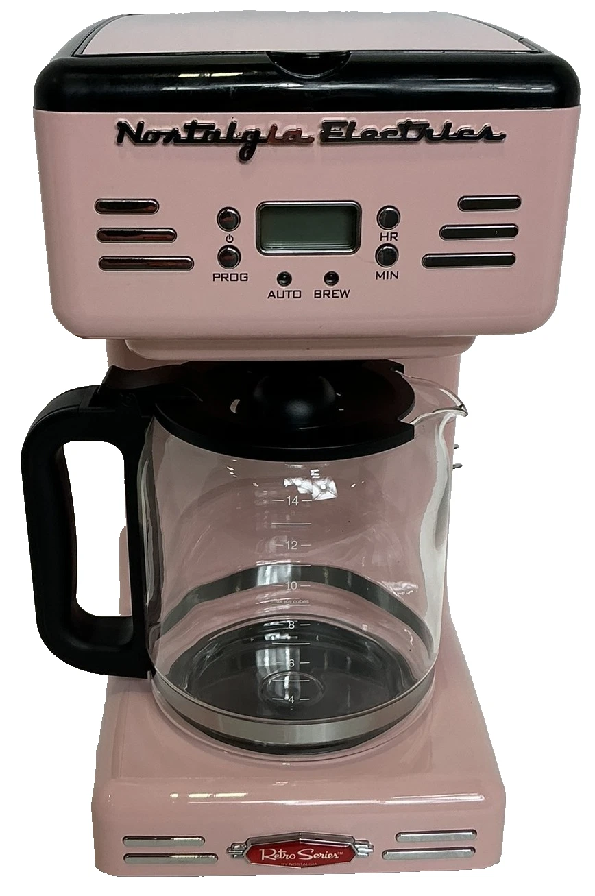 Nostalgia Retro 12-Cup Programmable Coffee Maker (pink)