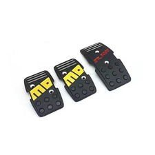 Black Racing Non-Slip Metal Manual Pedal 3pcs Set Brake, Clutch & Accelerator