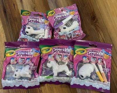 Lot Of 5 Crayola Scribble Scrubbie Pets