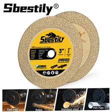 76mm Diamond Cut Off Wheel 3" Grinding Disc for Metal, Steel, PVC, Wood, Glass