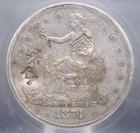 1874 "S" U.S. Silver Trade Dollar *CHOP MARKED* $1 ICG AU55 Details #101 ECC&C