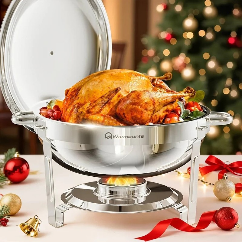 Warmounts Stainless Steel Chafing Dish | Commercial Grade (ONE DISH)