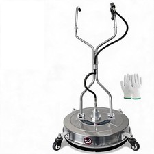 30" Pressure Washer Surface Cleaner 5200PSI Dual Handles 4 Wheel Stainless Steel