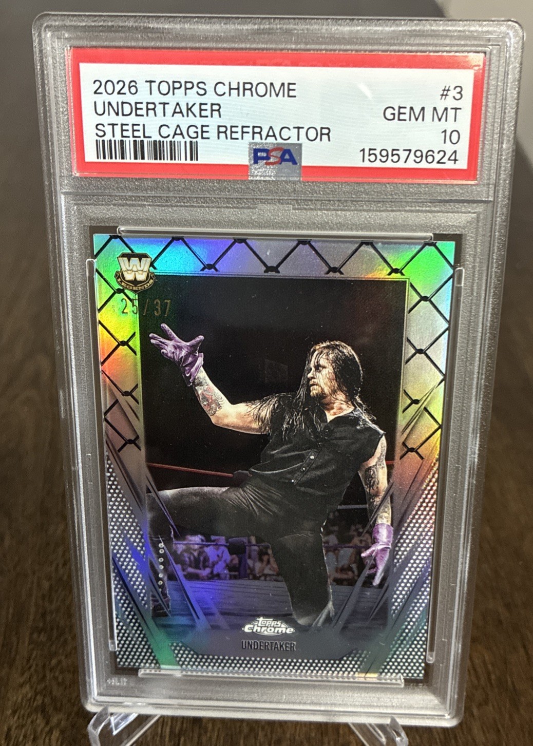 2026 Topps Chrome WWE Undertaker Steel Cage Refractor /37