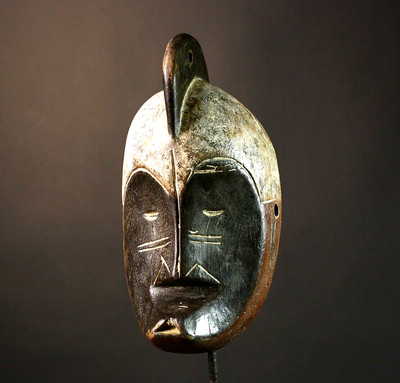 Afrikanische Fangmaske Ngil Deko Afrikanische Wandmaske Unikat Kunst...