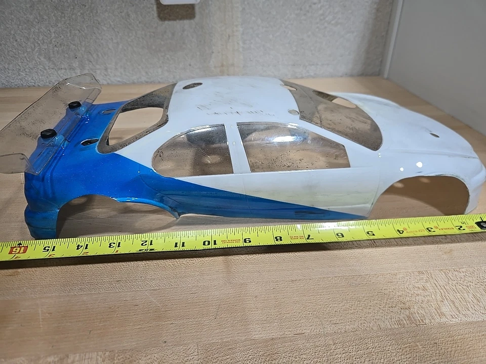 Vintage 1/10 Scale Race Spoiler Plastic Shell Body RC Remote Control Car - Image 4 of 4