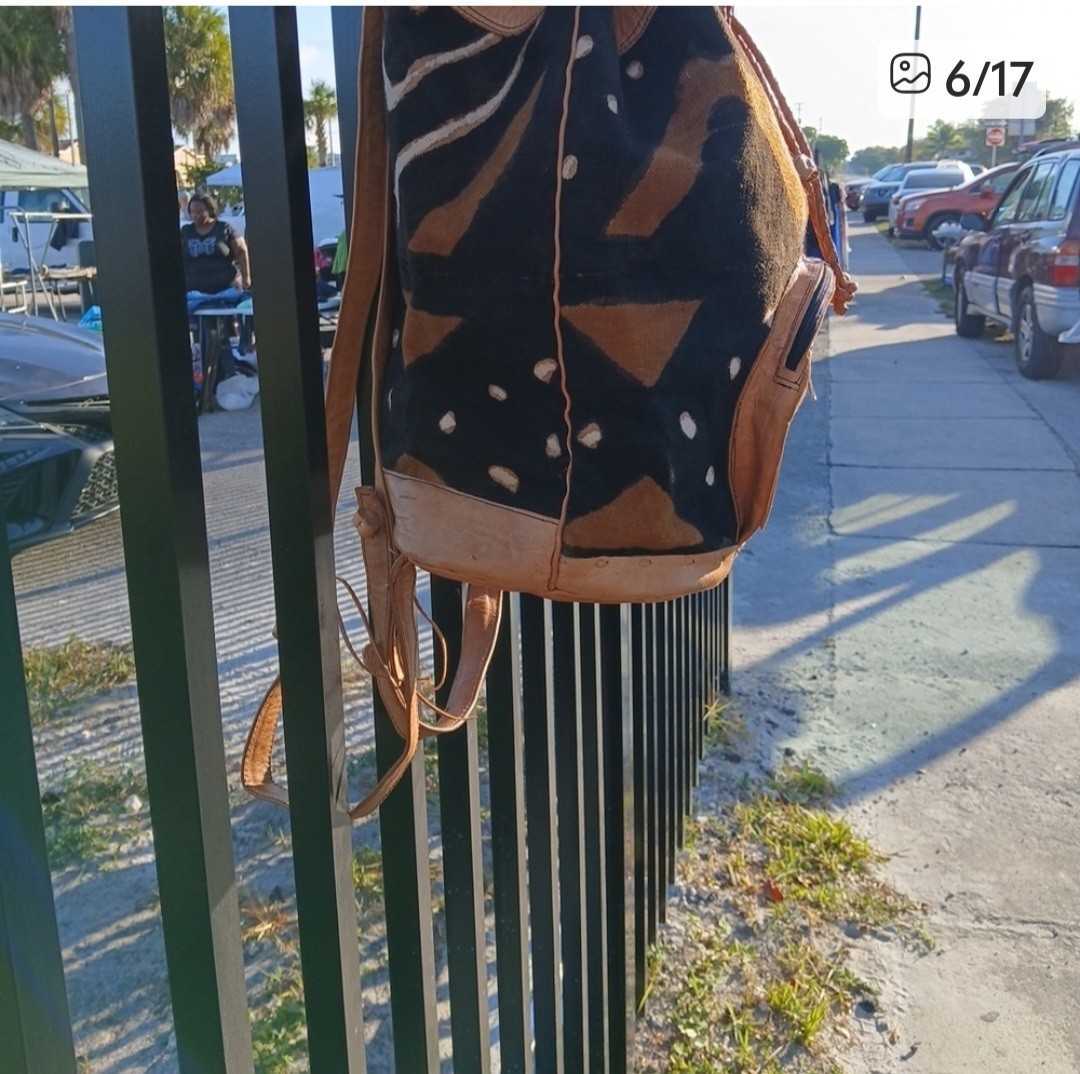 Afrocentric Mud Cloth Backpack - image 5