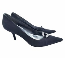 Stuart Weitzman heels Black Fabric Size 10 N In Excellent Condition