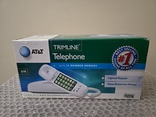    AT T Trimline 210 Corded Telephone White NOS Sealed Vintage Lighted Keypad   