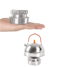 Alloy Outdoor Portable Camping Alcohol Stove Cooking Burner With Cross Stand