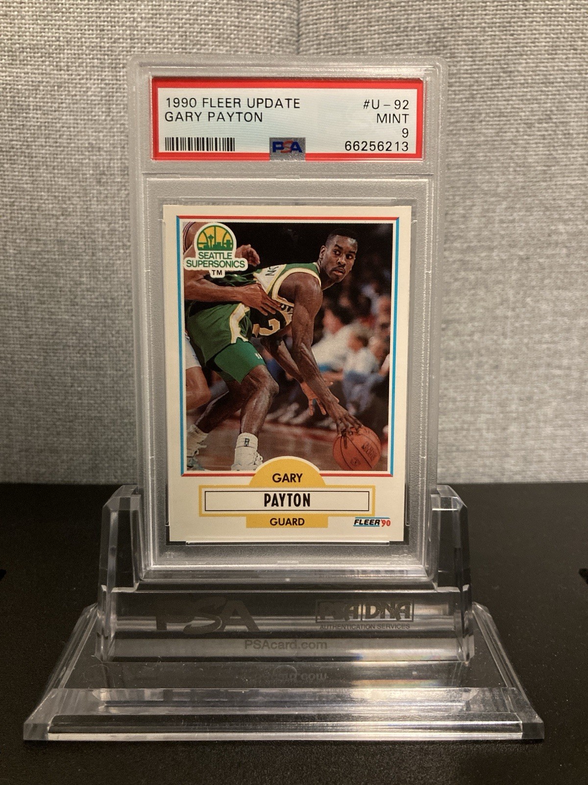 1990 Fleer Update Gary Payton #U92 PSA 9 Rookie RC HOF Centered