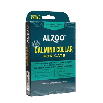 ALZOO Plant-Based Calming Collar for Cats   Anxiety Relief, 30-Day