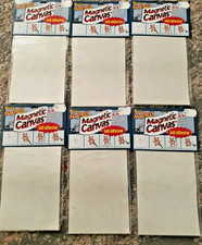 Lot of 6 Darice Magnets Magnetic Canvas 5" x 8" Self-Adhesive Flexible Sheet New
