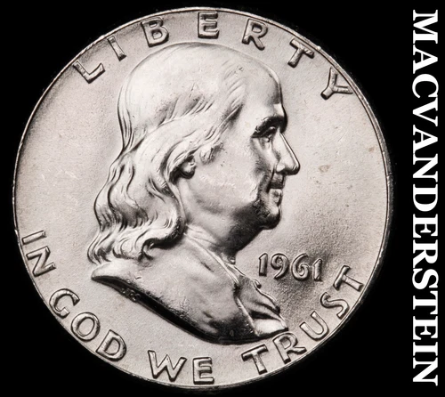 1961 Franklin Half Dollar- Choice Gem Brilliant Uncirculated Luster #G6784