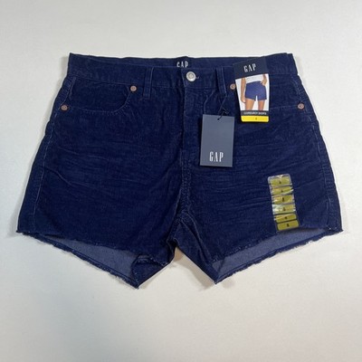 GAP Corduroy Raw Edge Hem Stretch Cut Off Shorts Women's Size 8 NWT