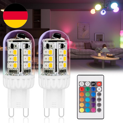 RGB G9 LED Mit Farbig 3W Nicht Smart Ø21Mm*57,2Mm, Warmweiß + 15 Mehrfarbig Leuc