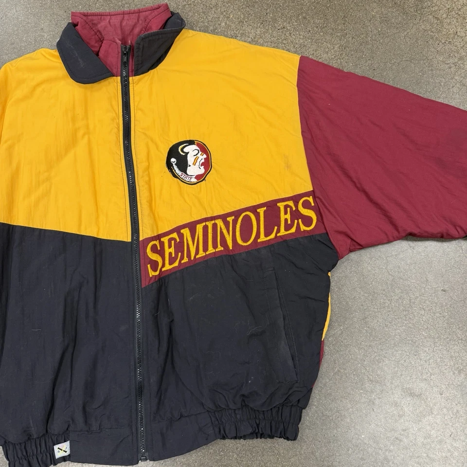 Chaqueta acolchada de colección años 90 Florida State Seminoles #1 ropa hecha en EE. UU. K productos Foto 4 de 4