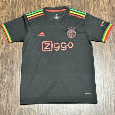 Adidas Soccer Jersey Men s L Ajax Amsterdam Bob Marley Third Black Jamaica