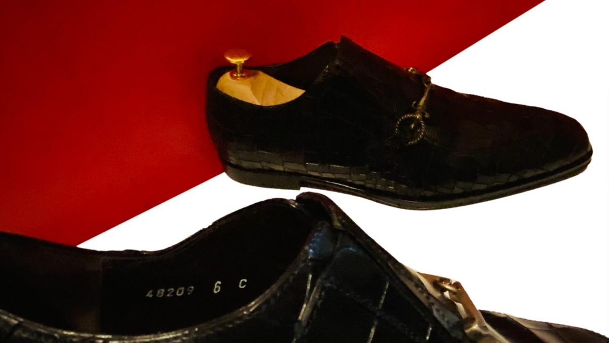 $2489.00 !!CESARE PACIOTTI LUXURY BLACK CROC GATOR LOAFERS SHOES