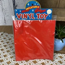 Vintage Inflatable Swim Ring Beach Toy Red Child NOS Japan