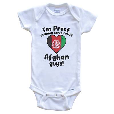 I'm Proof Mommy Can't Resist Afghan Guys Funny Afghanistan Baby Bodysuit