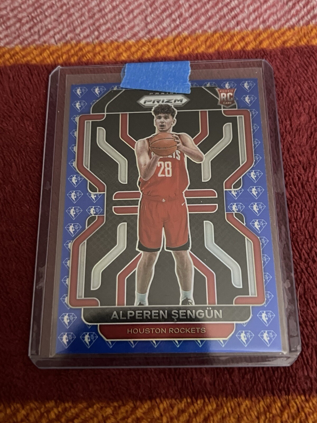 ALPEREN SENGUN 2021-22 PANINI PRIZM 75TH ANNIVERSARY BLUE PRIZM ROOKIE RC #318