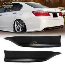 Fits 13-15 Honda Accord Sedan HFP Style Unpainted Rear Bumper Lip Cap PU