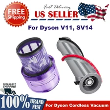 2PC Set HEPA Filter and Roller Brush for Dyson V11 SV14 Vacuum 970135-01