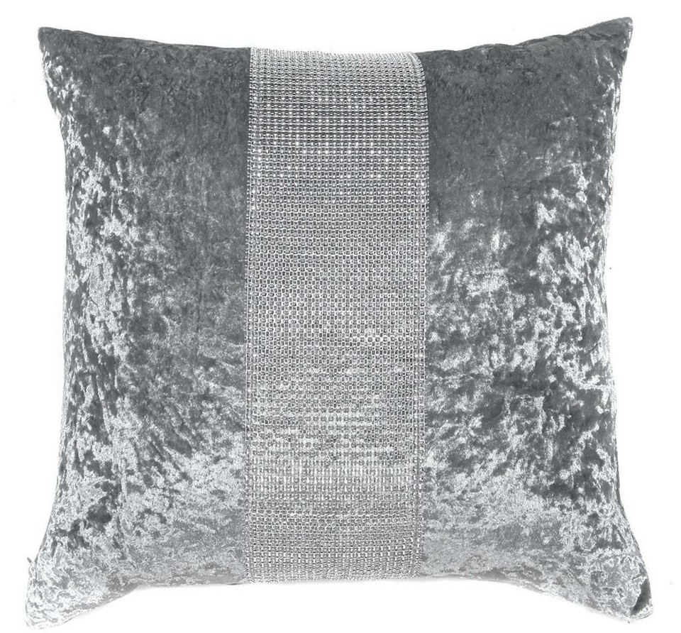 Mink Crushed Velvet Curtains Glitzy Ring Top Eyelet Pair Diamante
