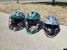 Lot 3x: Cascade Lacrosse Helmet Gray/Green AS...