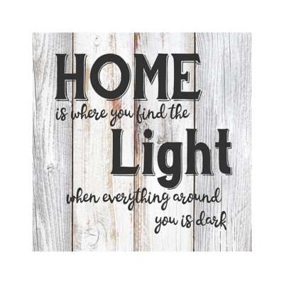 Home is where you find the light Rustic Farmhouse Style White B3-12120001019