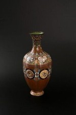 Cloisonné-Emaille-Vase mit Drachen- und Phönix-Design in einem Kreis aus...