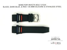 Authentic Invicta Bolt 27229 Black Silicone 36.8MM Watch Band
