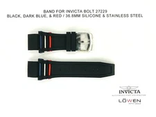 Authentic Invicta Bolt 27229 Black Silicone 36.8MM Watch Band