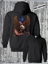 American Flag / Eagle Hoodie Sweatshirt / Patriotism Freedom US 4th of July USA
