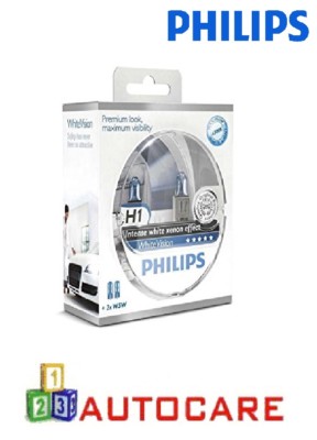 Philips Xenon Effect H1 White Vision Headlights Halogen Bulbs Twin Pack