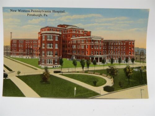 Postal vintage de principios de 1900 - nuevo hospital del oeste de Pennsylvania, Pittsburgh PA - Imagen 1 de 2