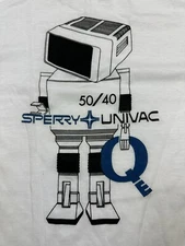 Vintage Sperry Univac Computers Shirt Men’s Large Technology Robot