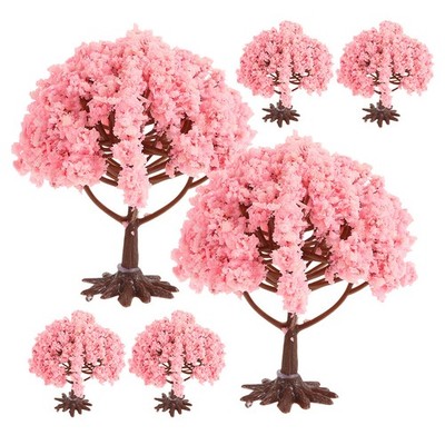 6 Pcs Modellornamente Sandtisch-baummodell Puppenhauspflanzen Modellbaum