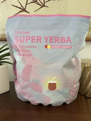 ZOOONE Super Yerba Mate Instant Powder - Raspberry Lemonade Flavor | 30 S