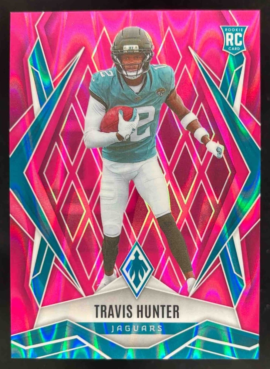 2025 Panini Phoenix Travis Hunter Pink Seismic /75 #157 Jacksonville Jaguars
