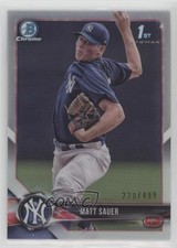 2018 Bowman Chrome Prospects Refractor 220/499 Matt Sauer #BCP102 3f0