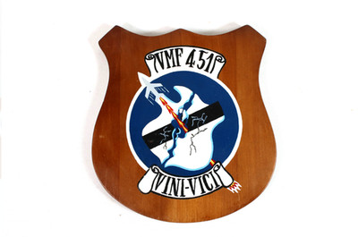 Marine Fighter Attack Squadron 451 ''Vini Vici'' (VMF-451) ''Warlords'' Plaque Hand 
