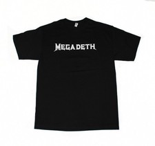MEGADETH Black T-Shirt Men New Minimal Logo Thrash Metal Band Tee  100 Cotton