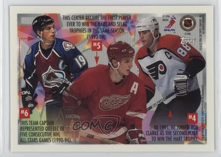 1995-96 Topps Mystery Finest Eric Lindros #M4 HOF - Image 2 of 2